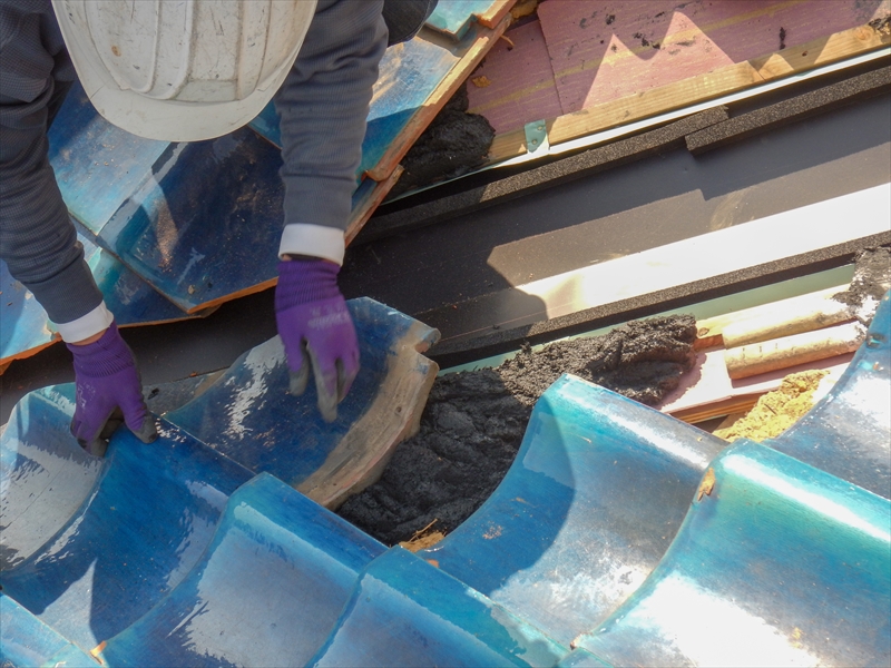 屋根修理 瓦屋根補修工事 丹羽郡大口町 犬山市の屋根工事 雨漏り修理 屋根補修は犬山市の石井角弘商店